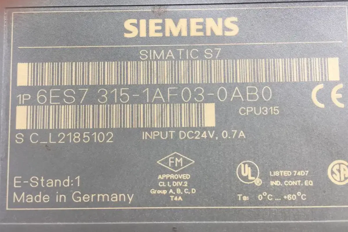 SIEMENS- 6ES7 315-1AF03-0AB0