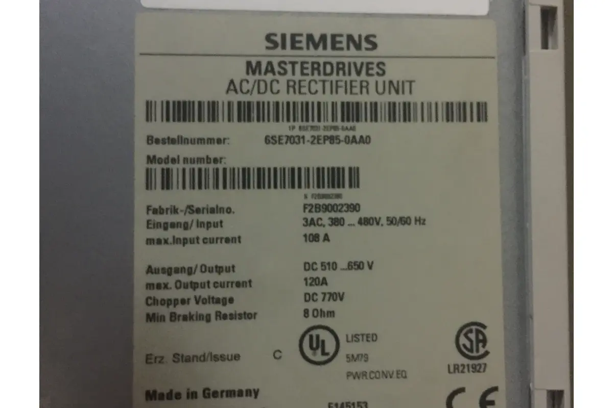 SIEMENS- 6SE7031 2EP850AA0