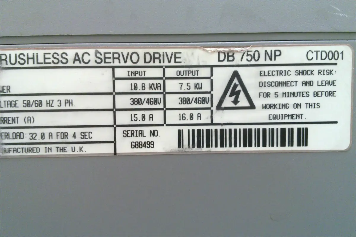 CONTROL TECHNIQUES- DB 750 NP