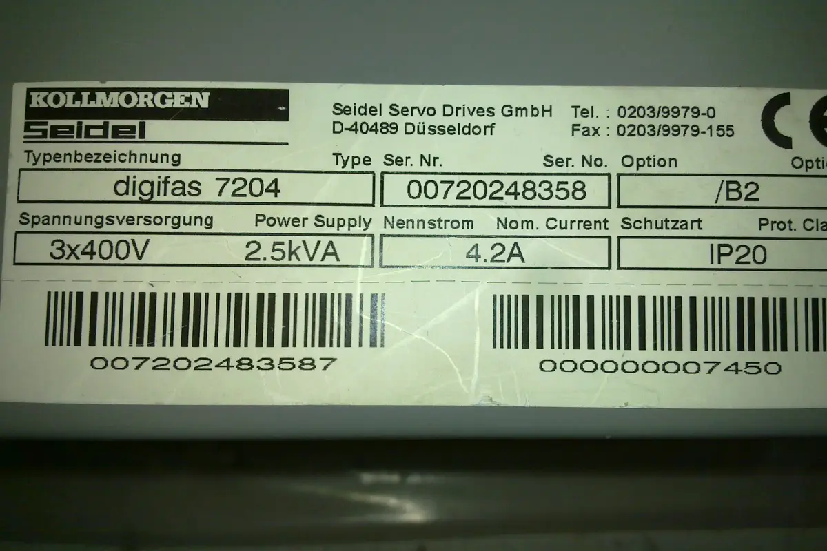 KOLLMORGEN/SEIDEL- DIGIFAS 7204