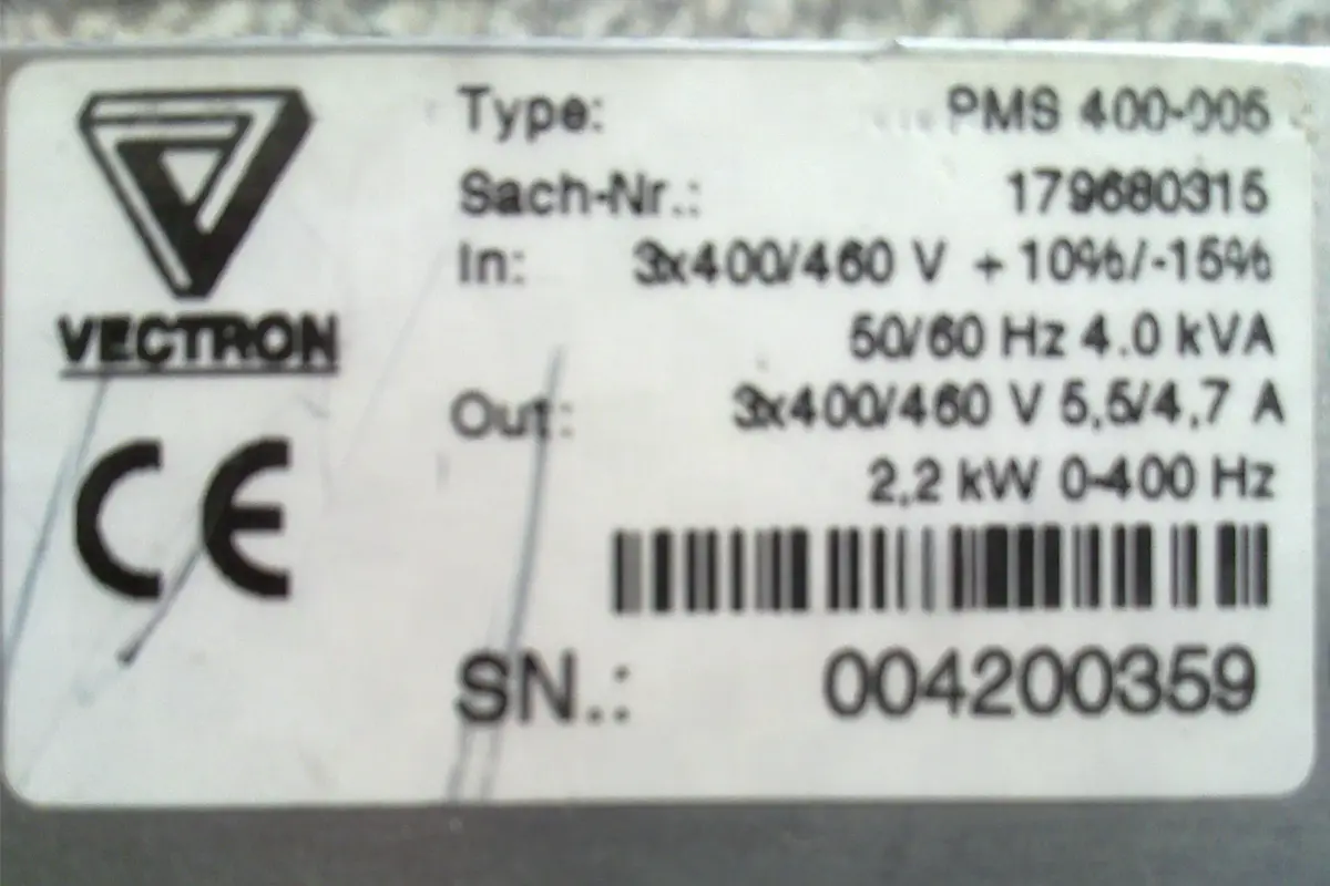 VECTRON- PMS400-005 2.2KW