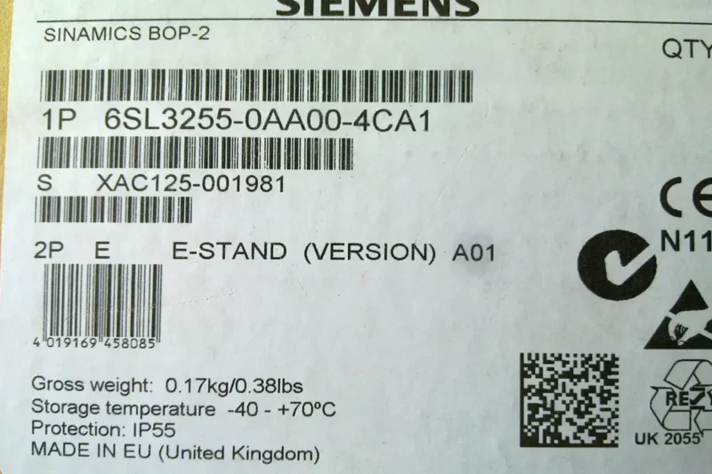 SIEMENS- BO2 6SL3255-OAAOO-4CA1