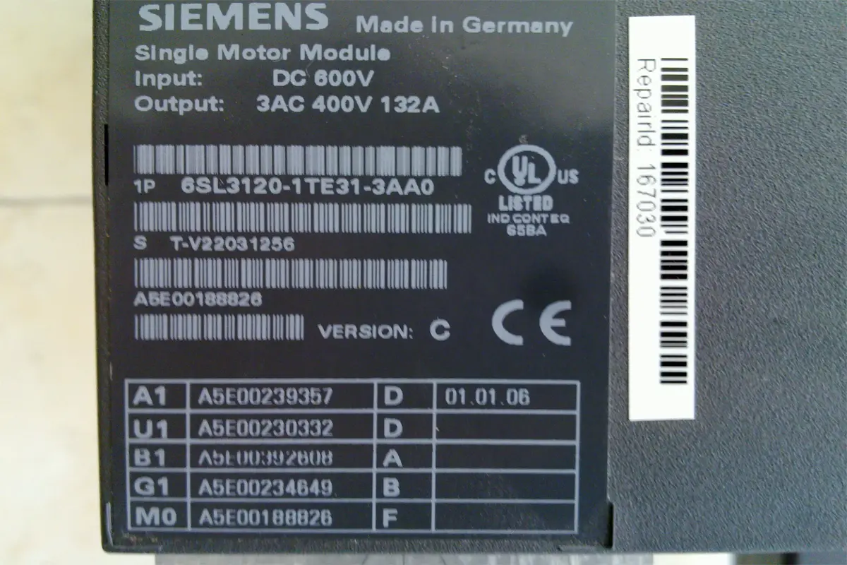 SIEMENS- 6SL3120-1TE31-3AA0