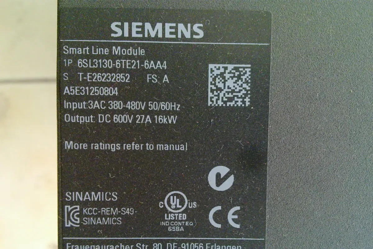 SIEMENS- 6SL3130-6TE21-6AA4