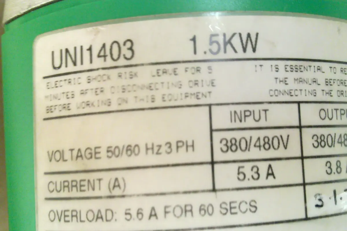 CONTROL TECHNIQUES- UNI1403 1,5KW