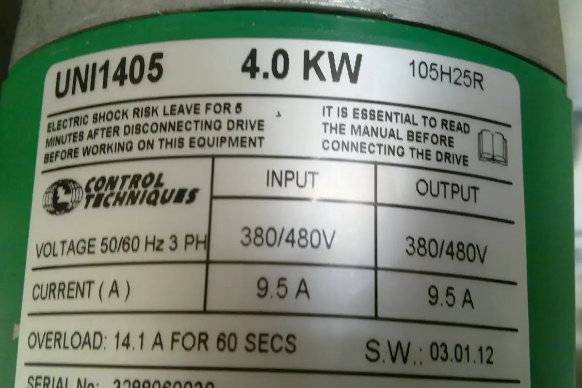CONTROL TECHNIQUES- UNI1405 4KW