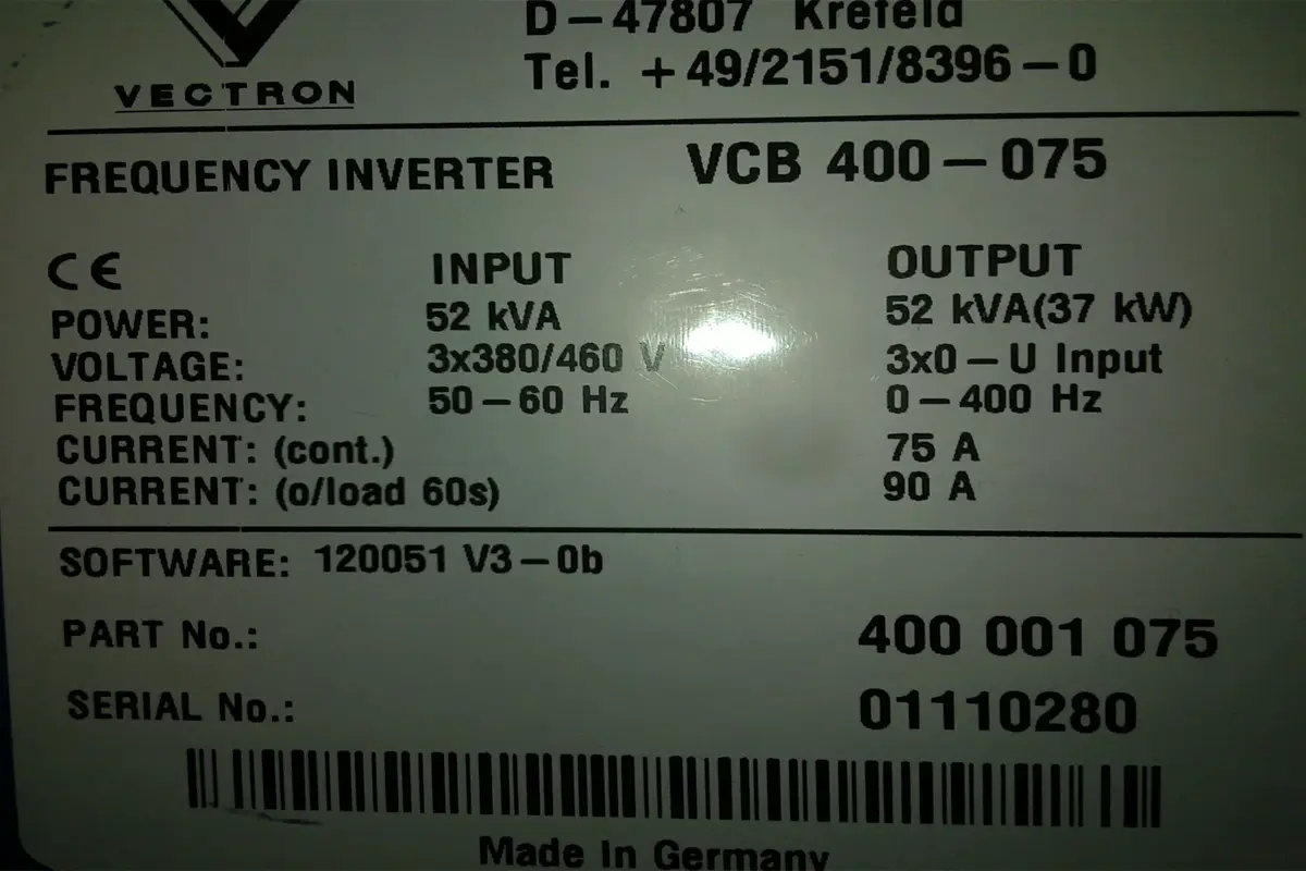 VECTRON- VECTRON VCB400-075