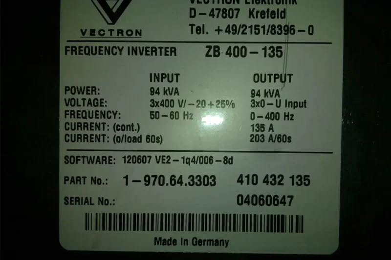 VECTRON- VECTRON ZB400-135