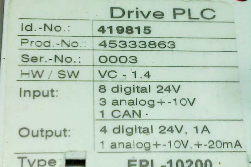 LENZE- DRIVE PLC