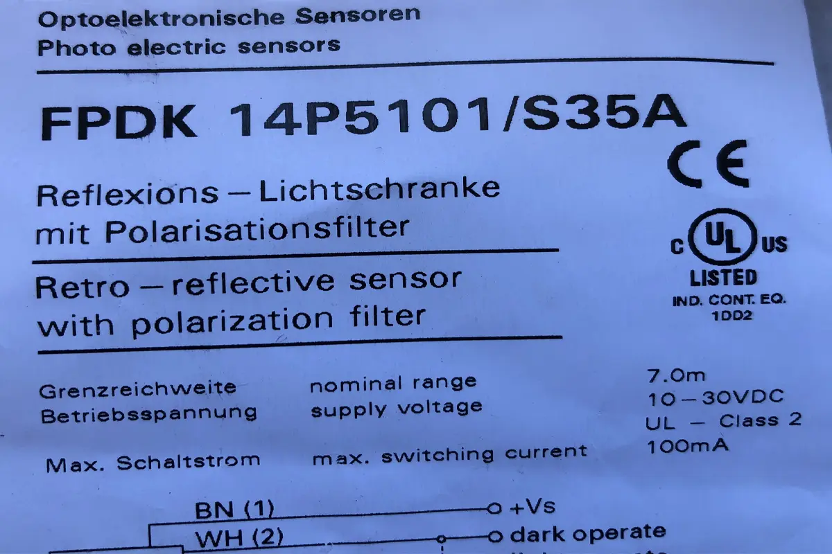 BAUMER FPD K 14P5101 S35A