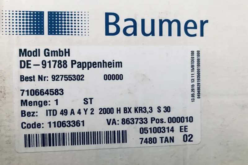 BAUMER- ITD 49A 4Y2 2000
