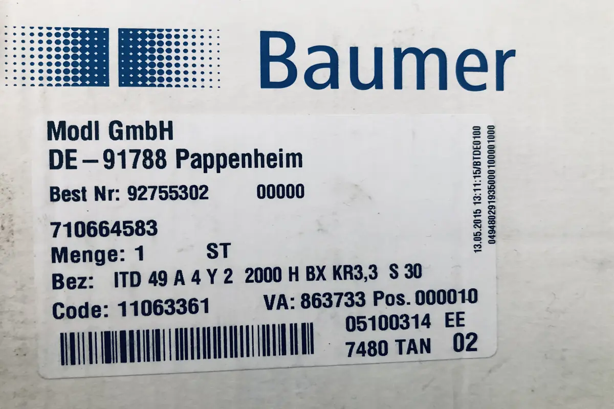 BAUMER- ITD 49A 4Y2 2000