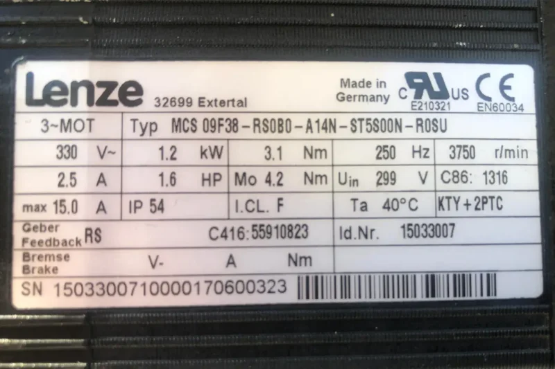 LENZE- MCS 09f38-RSOBO