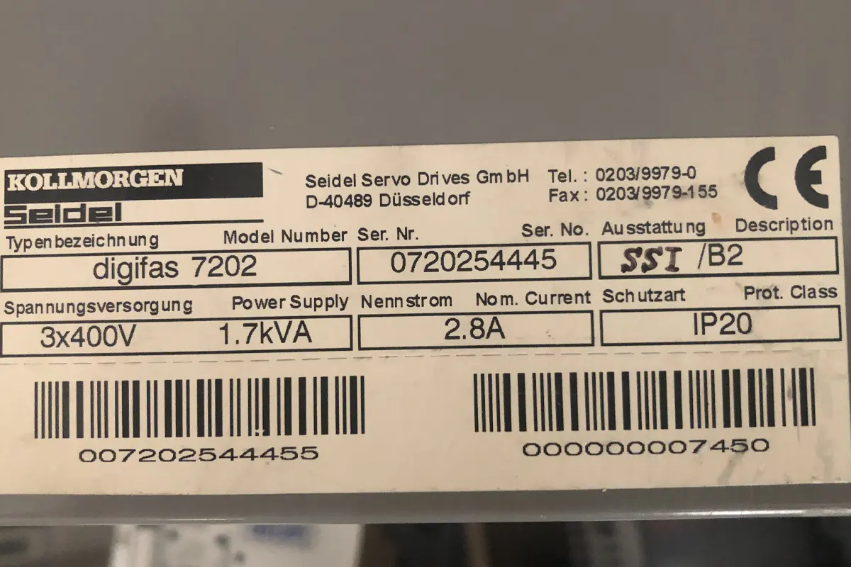 KOLLMORGEN-DİGİFAS 7202