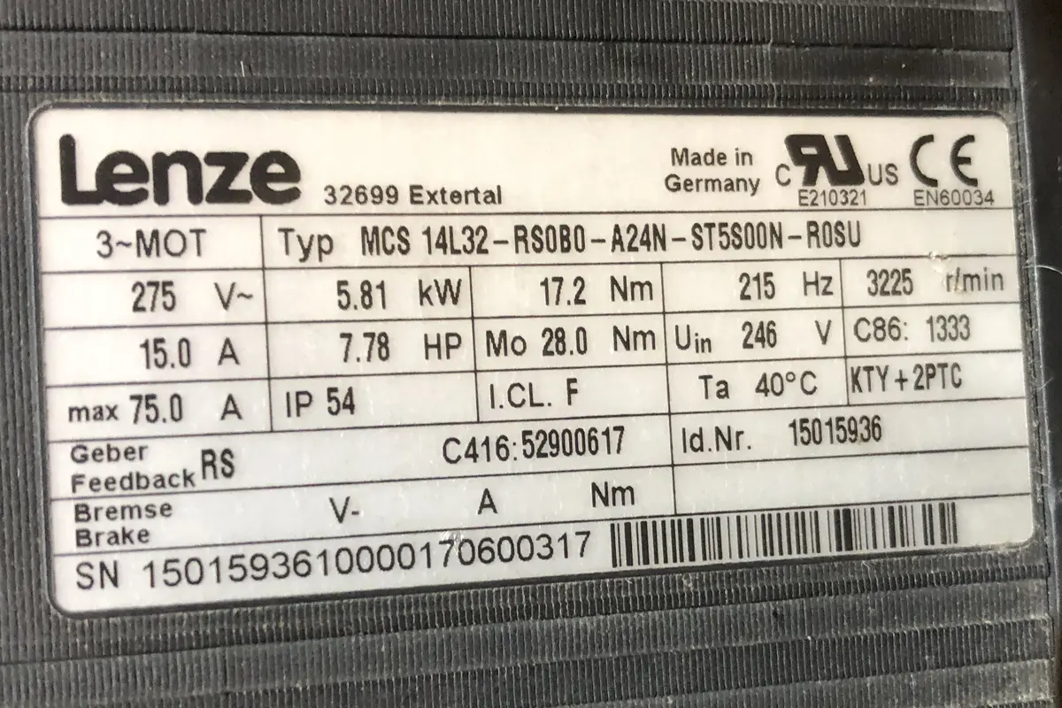LENZE-MCS09F60 RSOP1