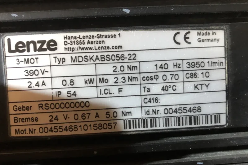 LENZE- SERVOMOTOR- MDSKABS056-22