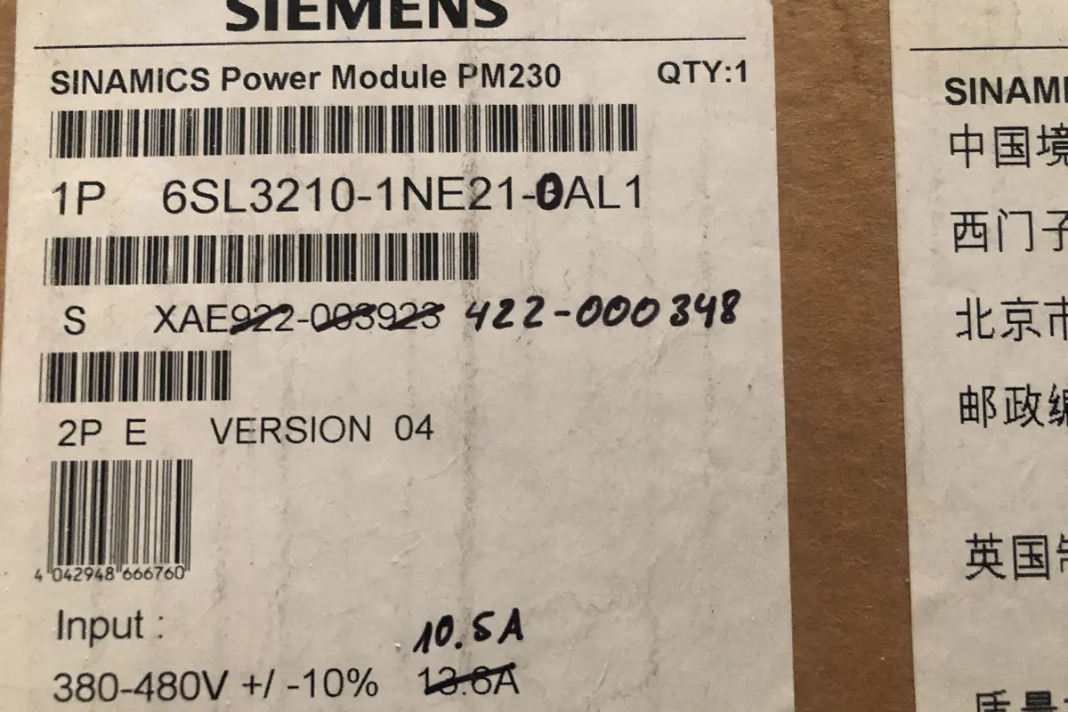 SIEMENS-6SL3210-1NE21-OAL1
